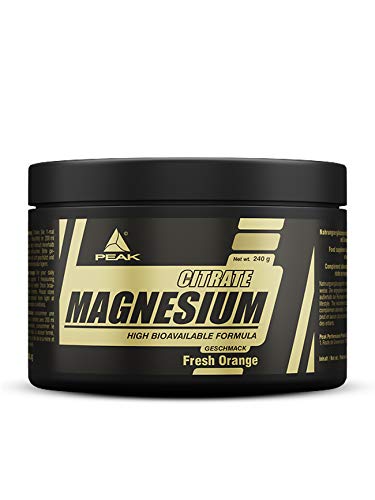 PEAK PERFORMANCE Magnesium Citrate Powder, 240 g Dose (Orange)