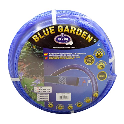 S&M 553127 Manguera De Jardinería Reforzada, Azul, 19 X 25 Mm