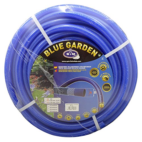 S&M 553134 Manguera de jardinería Reforzada Blue Garden, Azul, Rollo 50 Metros- 19 x 25 mm- (3/4”)