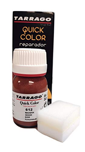 Tarrago | Quick Color 25 ml | Tinte Reparador para Cuero (Madera 612)
