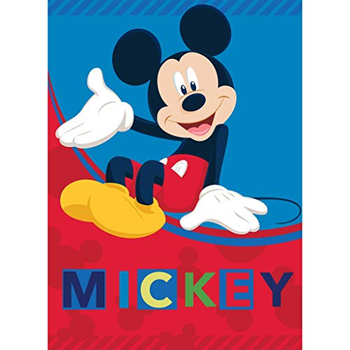 Texidea - Manta polar de Disney Mickey Mouse | 100 x 140 cm | lavable a máquina hasta 40°