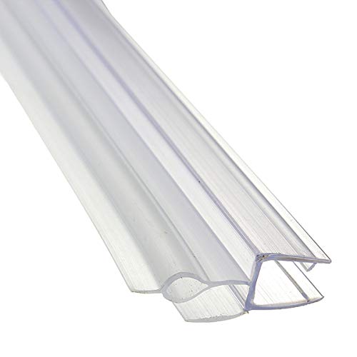 Tira transparente de 70 cm de longitud para mampara de ducha de cristal curvado recto de 4 a 6 mm con espacio de hasta 14 mm