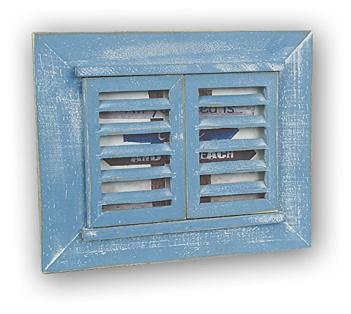 ZEP Varazze Blue - Portafotos de madera con forma de ventana tamaño 13x18