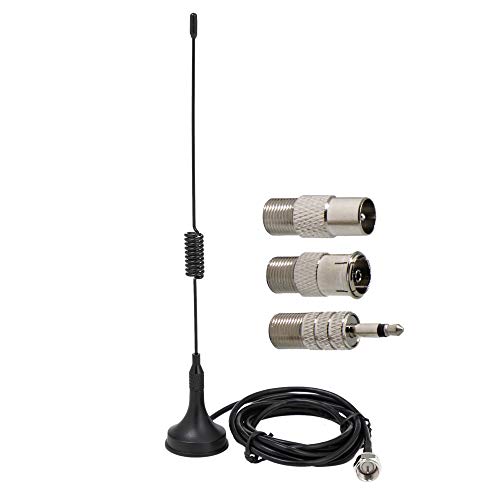 Ancable Antena estéreo FM con Base magnética de 75 ohmios FM para Yamaha Onkyo Bose, etc. Receptor estéreo de Mesa Interior Receptor de Radio Antena