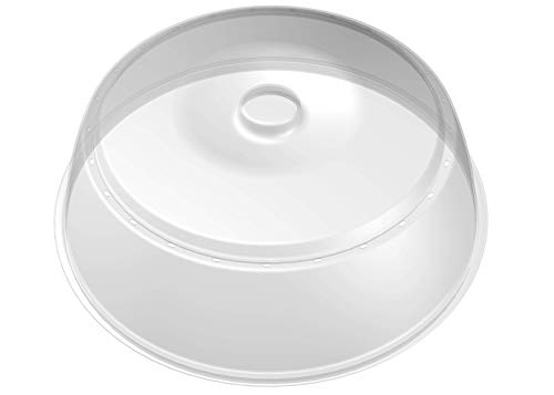 BranQ - Home essential 5901098211000 Tapa para microondas, sin BPA, plástico, transparente, diámetro 27 x 9 cm