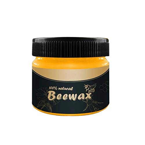 Cera de limpieza de muebles naturales, condimento de madera Cera de abejas Cuidado de muebles Cera de abejas Cera de pulido impermeable (1PC Beewax + 1PC esponja)