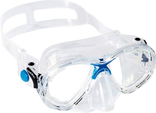 Cressi Tauchmaske Marea Junior Gafas de Snorkeling, Unisex niños, Transparente/Azul, 7-13 años