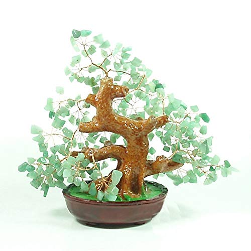 CROSYO 1pc Natural Dongling Jade Crystal Fortune Tree Adornos Fortune Tree