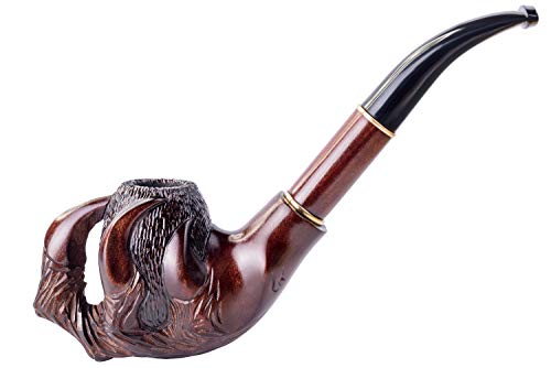 Dr. Watson - Pipa de Fumar de Madera del Tabaco, tallada a mano, se adapta al filtro de 9mm, Serie Lux Coleccionable, viene con bolsa, en caja (Garra)