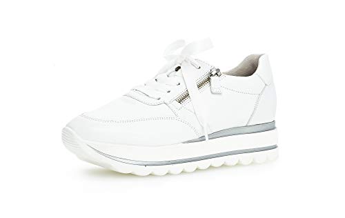 Gabor Zapatillas bajas para mujer, con plantilla suelta, mejor ajuste., color Blanco, talla 43 EU