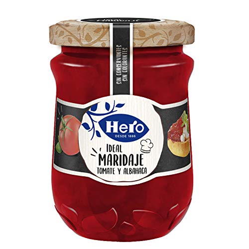 Hero - Maridaje Del Chef. Tomate Y Albahaca 215 gr - Pack de 4 (Total 860 grams)