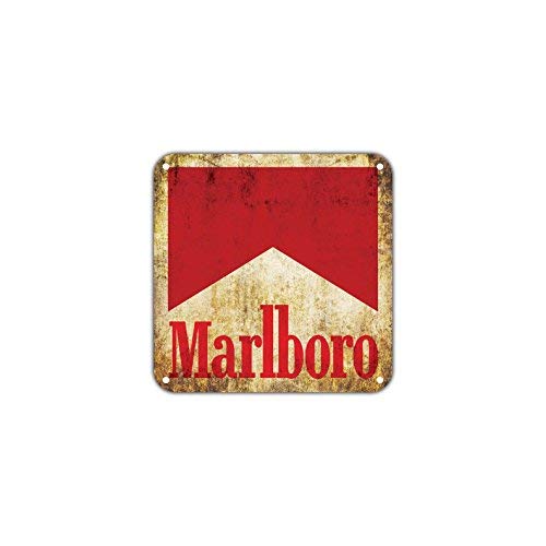 HSSS Marlboro Cigarrillos Tabaco Humo Racing Vintage Retro Metal Decor Art Shop Man Cave, Bar Aluminio 30,5 x 30,5 cm Cartel