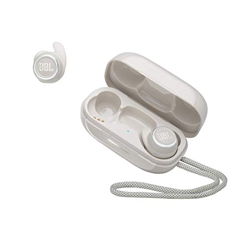 JBL Reflect Mini Auriculares Inalámbricos Deportivos In Ear con cancelación de ruido, resistente al agua IPX7 , Bluetooth y diseño ergonómico, color blanco