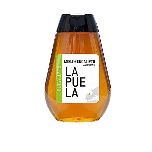 LAPUELA Miel de Eucalipto. Miel de origen natural desde Asturias - Aroma a madera mojada, muy intenso y persistente (350 gr - Dosificador)