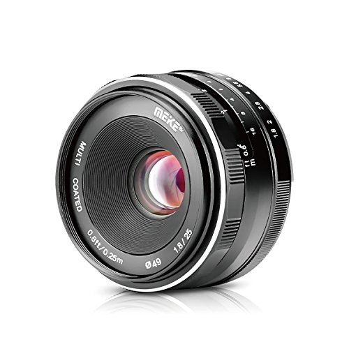 Meike 25mm F1.8 Large Aperture Wide Angle Lens Manual Focus Lens fit Fujifilm X Mount Mirrorless Cameras X-Pro2 X-E3 X-T1 X-T2 X-T3 X-T10 X-T20 X-A2 X-E2 X-T100 X-E1 X-T30