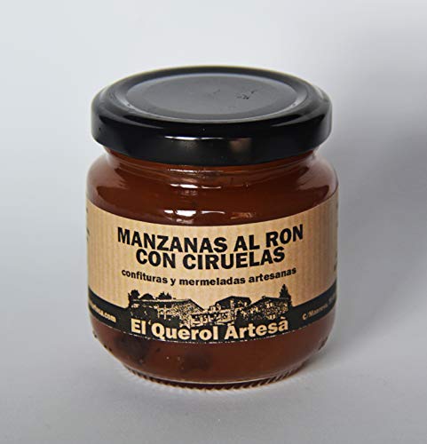 Mermelada Artesana de MANZANAS AL RON CON CIRUELAS. 170gr. Ingredientes 100% naturales. Envíos gratis a partir de 20€.
