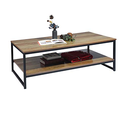 MEUBLE COSY, Table Basse Design Moderne, Madera, 2 Level, 110 X 60 X 42 Cm