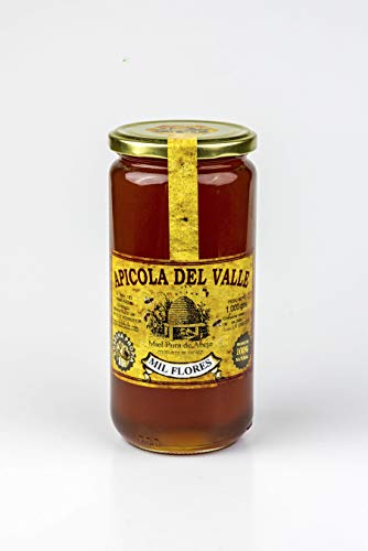Miel 100 % natural pura de abeja cosecha propia artesanal Apicola del Valle, diferentes sabores muy intensos. Envío GRATIS 24 h. (Mil Flores, 1 Kg)