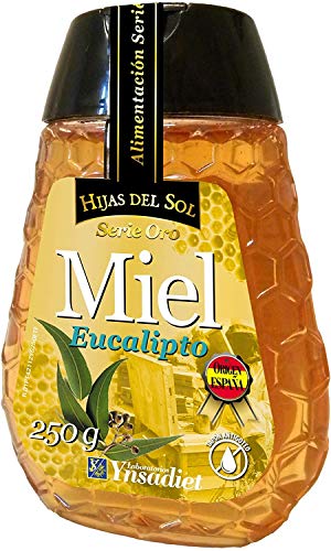 Miel de Eucalipto| Miel de Abeja Pura| Suplemento Alimenticio Fabricado en España| 100% Natural| Energía y Vitalidad| Miel de Flores Hijas del Sol| 250g