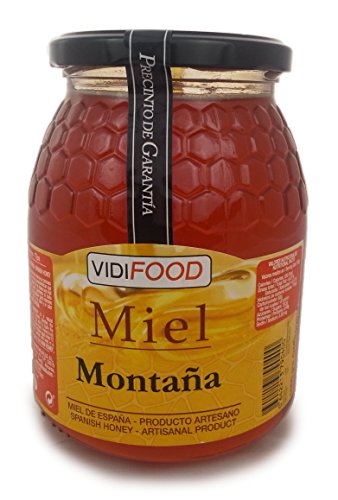 Miel de Montaña - 1kg - Producida en España - Alta Calidad, tradicional & 100% pura - Aroma Floral y Sabor Rico y Dulce - Amplia variedad de Deliciosos Sabores