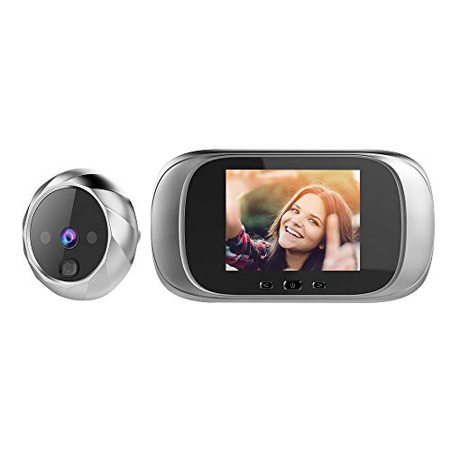 Mirilla digital para puerta con cámara de 2,8 pulgadas, pantalla LCD de visión nocturna, vigilancia digital de la puerta de seguridad del hogar