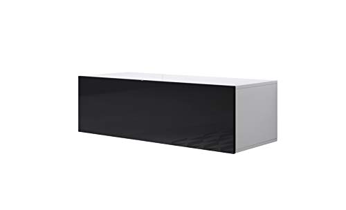 Mueble TV Modelo Luke H1 (100x30cm) Color Blanco y Negro