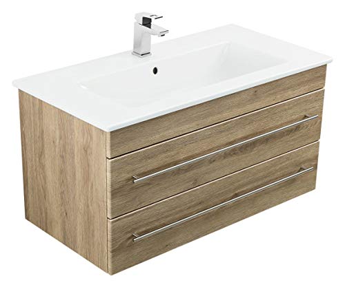 muebles de baño Villeroy & Boch Venticello lavabo 80 cm Roble claro