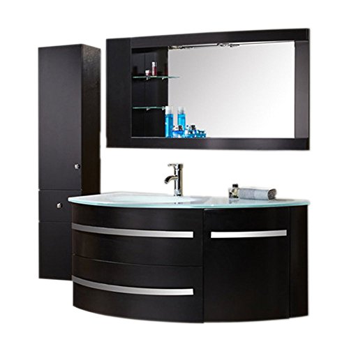 Muebles Para Baño para Baño Cuarto de Baño 120 cm grifos! Mod. Black Ambassador Mueble + espejos + repisas + grifería + fregaderos!