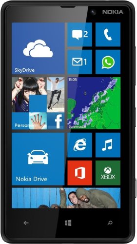 Nokia Lumia 820 - Smartphone libre Windows Phone (pantalla 4.3", cámara 8 Mp, 8 GB, Dual-Core 1.5 MHz, 1 GB RAM), negro