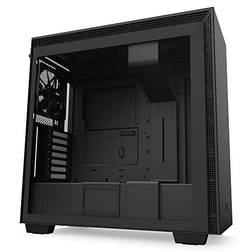 NZXT H710 - Caja PC Gaming Semitorre ATX - Panel frontal E/S Puerto USB de Tipo C - Panel Lateral de Cristal Templado de Apertura Rápida - Preparado para Refrigeración Líquida - Negro