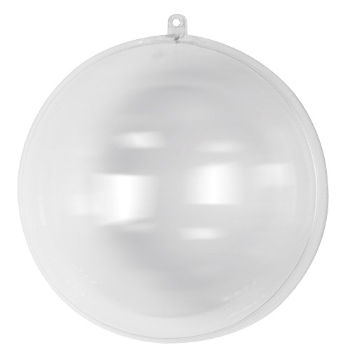 Rayher 3945737 - Bolas de plástico, 2 mitades de la esfera, diámetro: 20 cm, color: transparente.