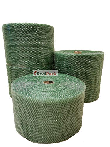 Realpack - Envoltura de burbujas reciclable, antiestática, ecológica, 300 mm, 500 mm, 750 mm, 300 mm x 100 m
