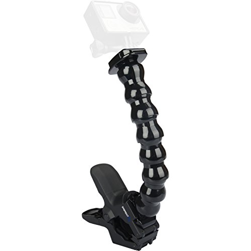 Sabrent Jaws Flex Clamp Mount Montaje de abrazadera de mandíbulas flexibles con cuello ajustable para cámaras GoPro [Compatible con todas las cámaras GoPro] (GP-JWFC)