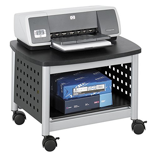 Safco 1855BL - Soporte para fotocopiadoras e impresoras (con ruedas), gris