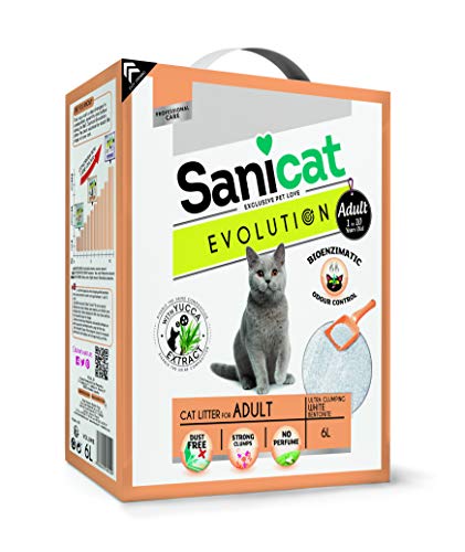 SANICAT Evolution Adult, Arena de Gato Aglomerante - 6L
