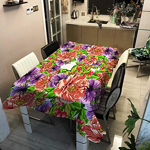 XXDD Mantel de decoración de Cocina de jardín Floral Calabaza Cactus Mantel Decorativo Impermeable a Prueba de Aceite e Impermeable A2 150x210cm