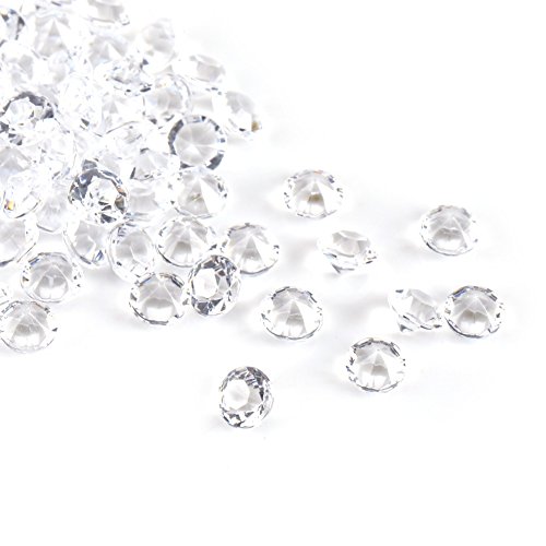 Zerodis paquete de 1000 6 mm transparente Diamante Perlas de diamante para porte-bursh, jarrón Filler, para mesa centro de mesa, boda, ducha Nuptiale, jarrón perlas condecoraciones (transparente)
