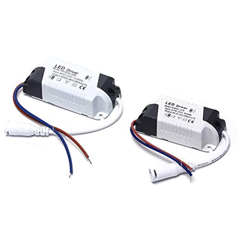 2 x Driver LED, 24-36 W, transformador para plafón LED, alimentador panel LED, conector CC para plafón LED (24-36 W)
