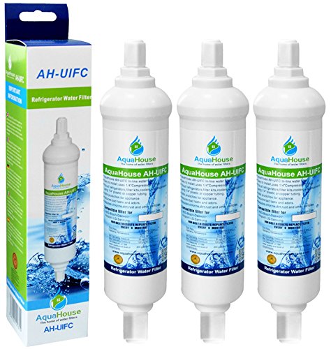 3x AH-UIFC Compatilbe Filtro de agua para nevera LG y Hotpoint BL9808, 3890JC2990A, 5231JA2012B, 5231JA2012A y Daewoo DD-7098 - con conexión por tornillo