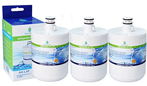 3x AquaHouse AH-L5P filtro de agua compatibles para LG LT500P, 5231JA2002A, GEN11042FR-08, ADQ72910901, Premium