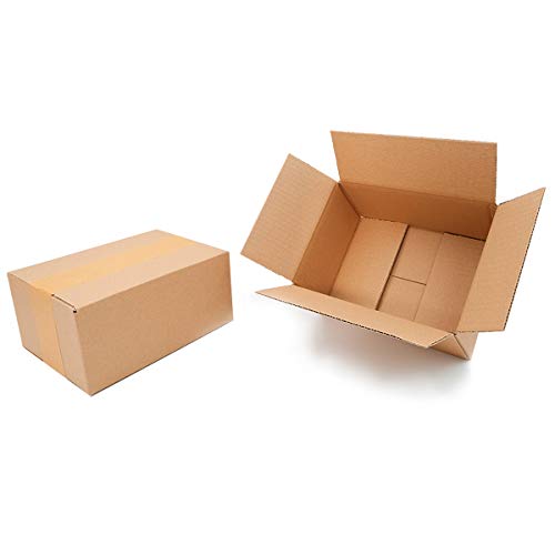 50 cajas plegables 200 x 150 x 90 mm, marrón, KK 10, 1 onduladas, rectangulares, cajas de envío para pequeños productos | DHL PACK S | DPD XS | GLS XS | H Packs | Cajas de envío pequeñas