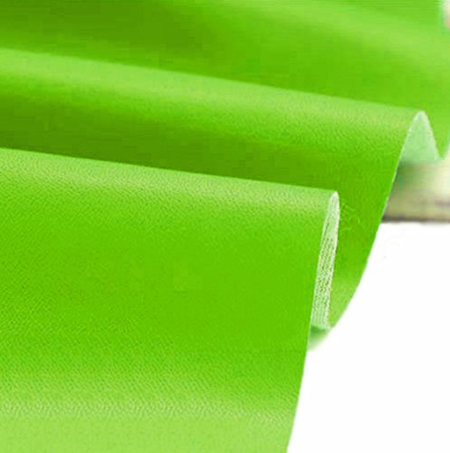 A-Express Cuero de imitación Tela Cuero sintético Vinilo Paño de cuero Material de tela 140cm de ancho - Verde 1 Metro (100cm x 140cm)
