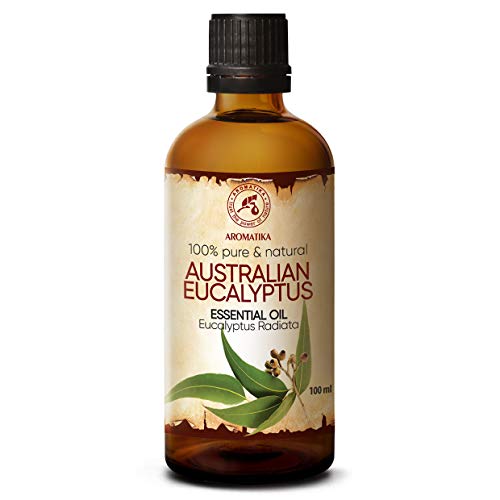 Aceite Esencial de Eucalipto 100 ml - Aceite de Eucalipto Radiata Australiano Natural y Puro - Mejor Aceite de Fragancia para Difusor de Aroma - Humidificador - Quemador - Sauna - Aromaterapia - Yoga