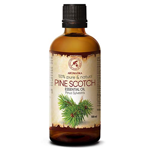 Aceite Esencial de Pino Escocés 100ml - Pinus Sylvestris - Austria - 100% Puro & Natural - Mejor para Aromaterapia - Relájese - para la Belleza - Difusor - SPA - Pine Scotch Essential Oil