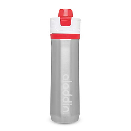 Aladdin Active Hydration Bottle, Vakuumisolierter Edelstahl, 0, 6L, Rot Water, Acero Inoxidable, Rojo, 7,9 x 8,4 x 27,2 cm