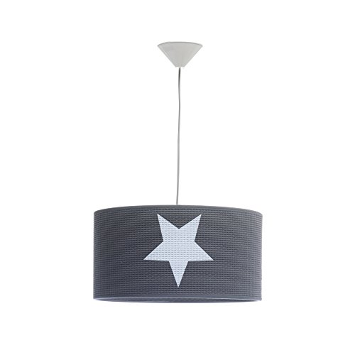 Alondra L597T-7900 - Lámpara bebé de techo con estrella, color gris