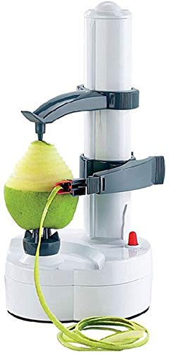 ARSUK Peladora eléctrica multifunción Peladora de Manzana giratoria automática Peladora de Patatas Máquina de Corte de Verduras Herramienta de pelado de Cocina de Acero Inoxidable