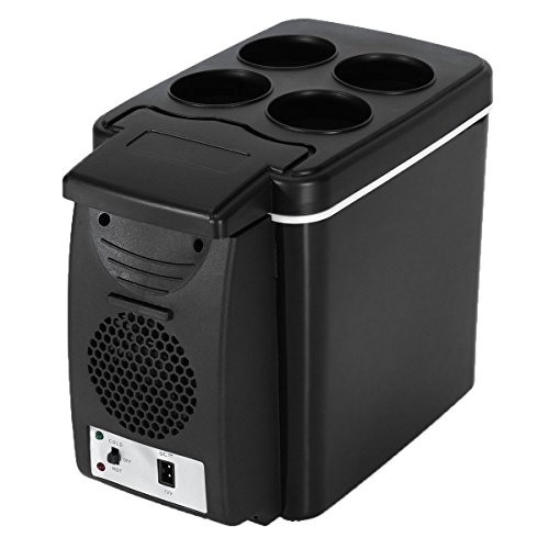 AUTOINBOX - Nevera portátil para coche, para frío y calor, eléctrica, 12 V, 6 L, color negro