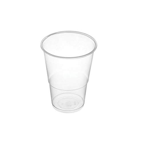 Climprofesional. Vasos desechables de plástico transparente 220 cc. Caja 3.000 vasos en packs de 100 uds