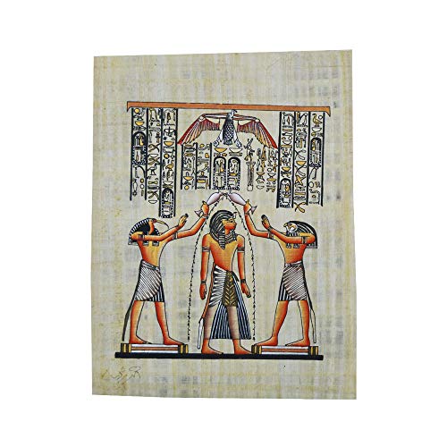 Conjunto de 3 papiros egipcios Originales Hechos y Pintados a Mano en Egipto. Cada uno Mide 33x43 cm Aproximadamente